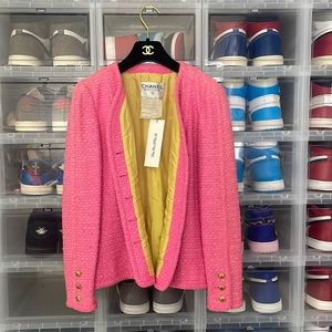 Authentic Vintage CHANEL Hot Pink Tweed Jacket